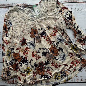 Daniel Rainn Selinka Crochet Detail Knit Top